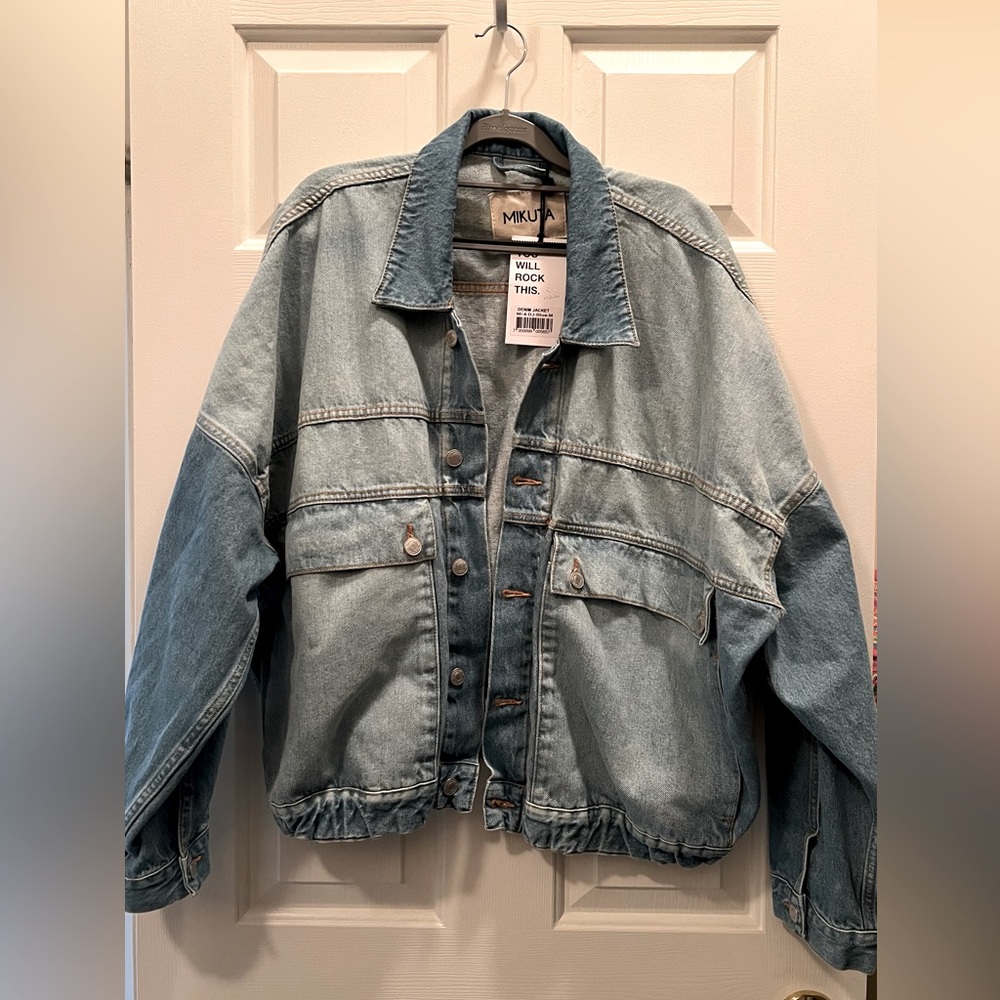 Mikuta blue denim jacket - size M, oversized fit